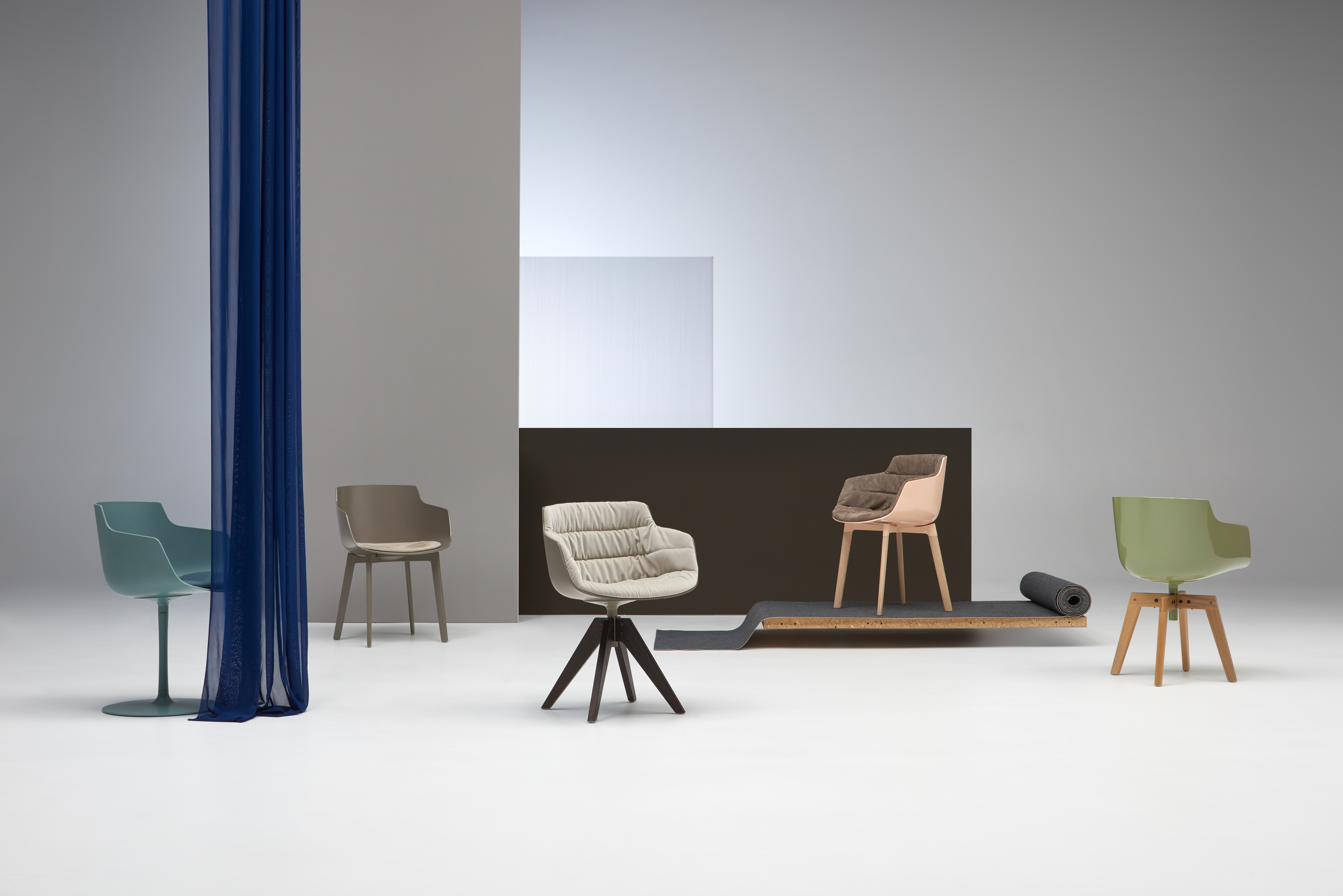 创意家具 - 坐具|餐椅|办公家具|设计师家具|FLOW SLIM COLOR  洽谈椅/餐椅