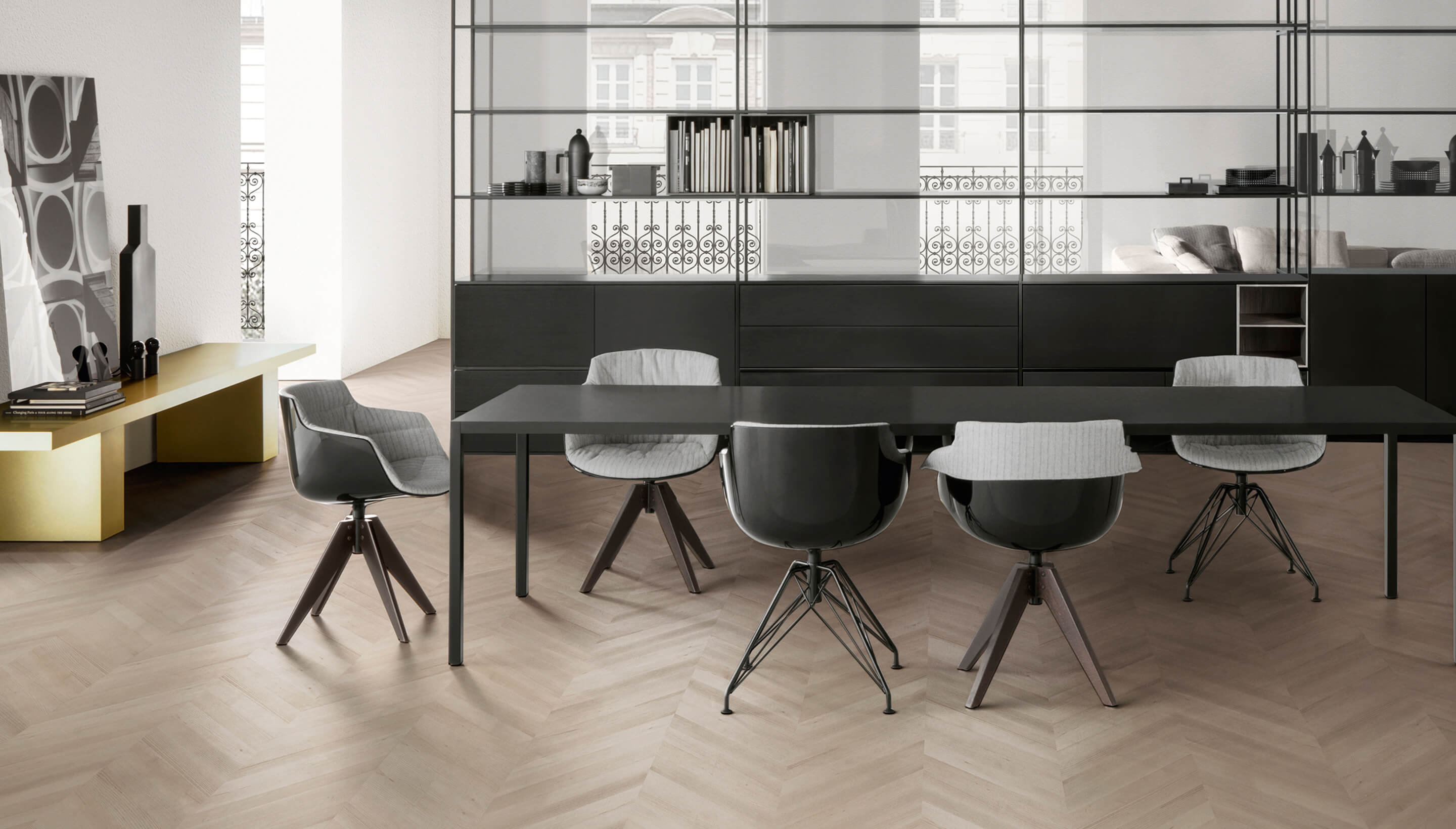 创意家具 - 坐具|餐椅|办公家具|设计师家具|FLOW SLIM COLOR  洽谈椅/餐椅