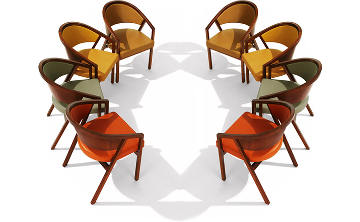 创意家具 - 坐具|餐椅|办公家具|设计师家具|谢尔顿民德软垫扶手椅