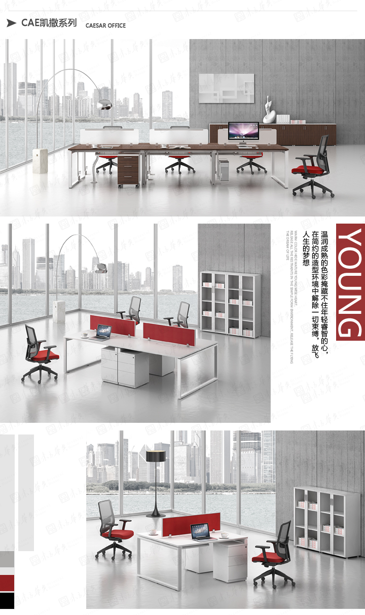 系统办公家具|Cae|办公家具|Cae凯撒|现代简约时尚高雅员工办公桌，职员桌，工作台