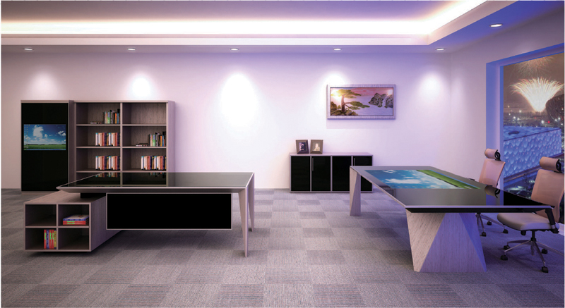 办公台|时尚大班台|办公家具|Vincent实木系列|办公吧|大班台