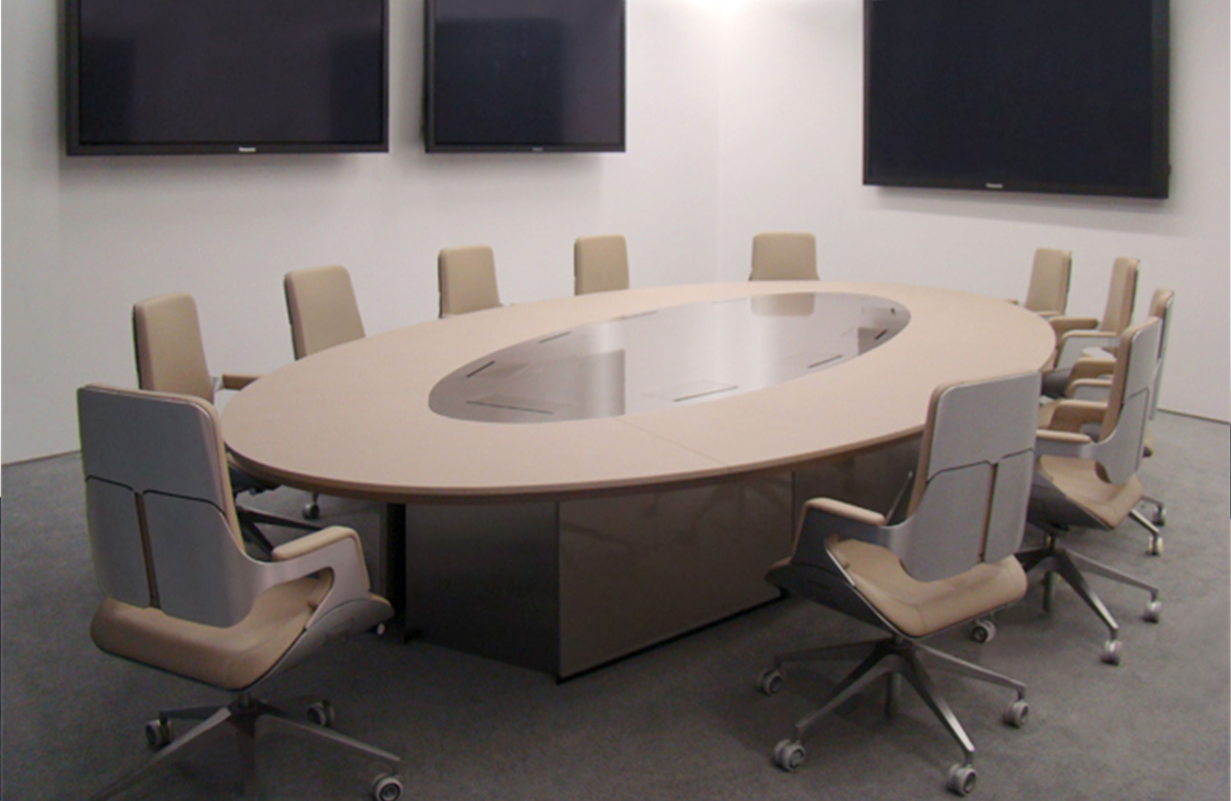 会议台|会议条桌|办公家具|万象城(中国)家具|椭圆形皮革会议桌