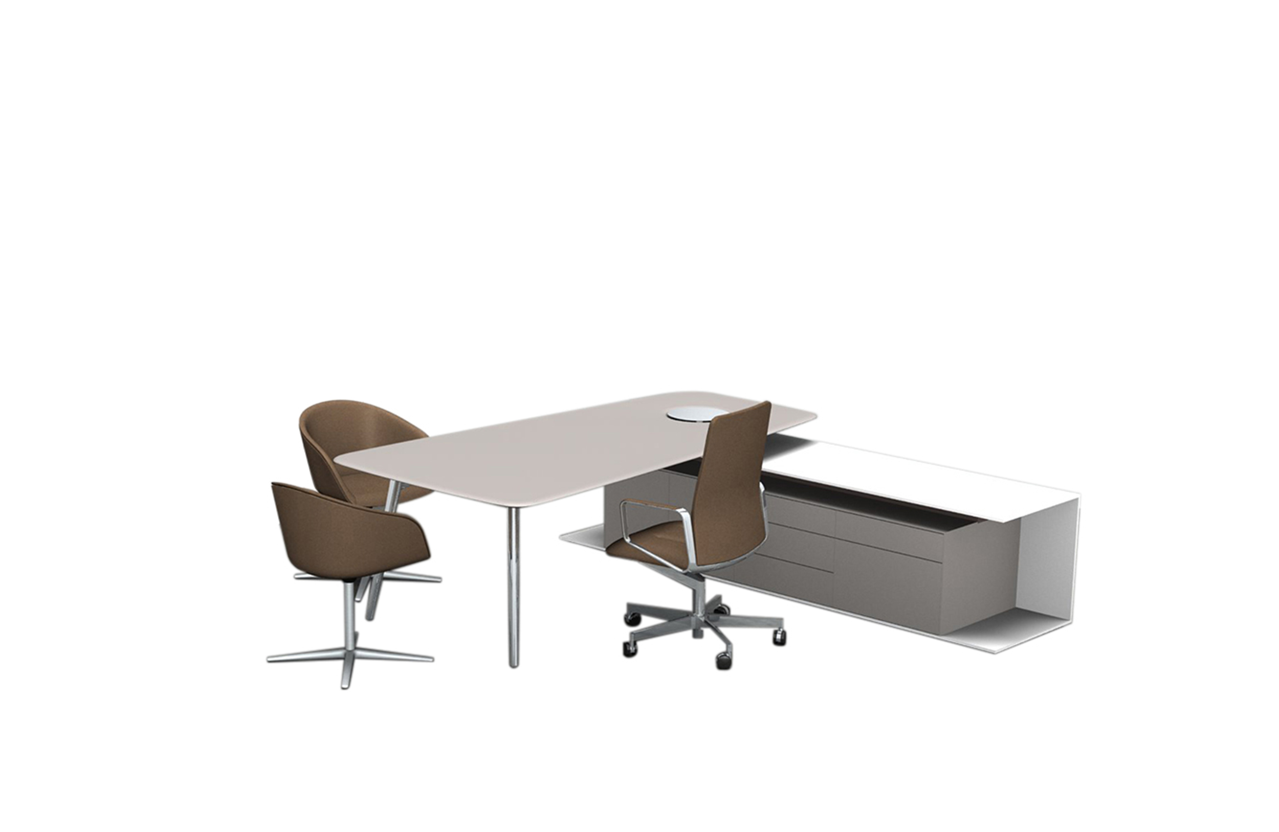 [办公台|时尚大班台|办公家具|万象城(中国)家具|KEYPIECE COMMUNICATION DESK.大班台]