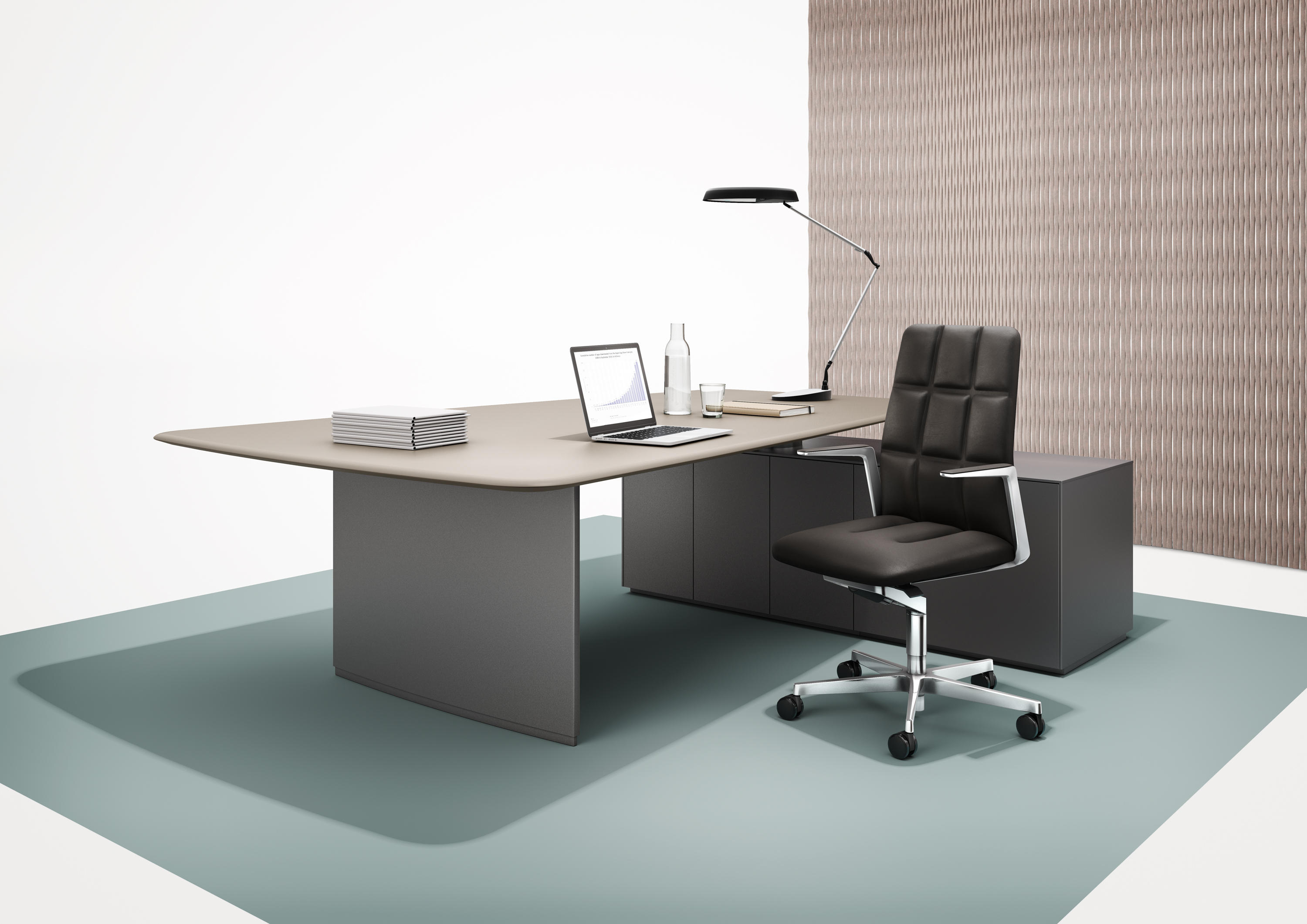 办公台|时尚大班台|办公家具|万象城(中国)家具|KEYPIECE COMMUNICATION DESK.大班台