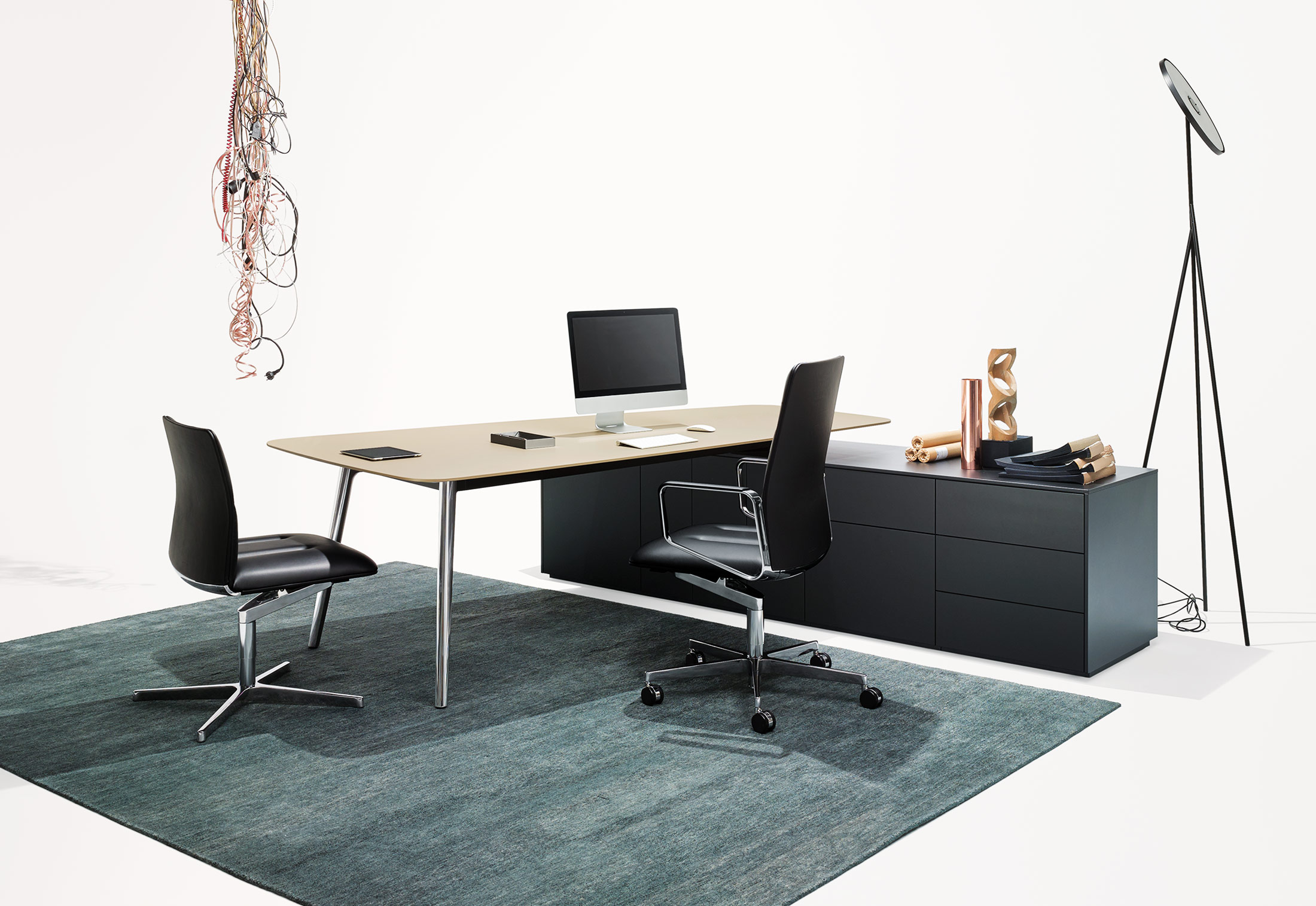 办公台|时尚大班台|办公家具|万象城(中国)家具|KEYPIECE COMMUNICATION DESK.大班台