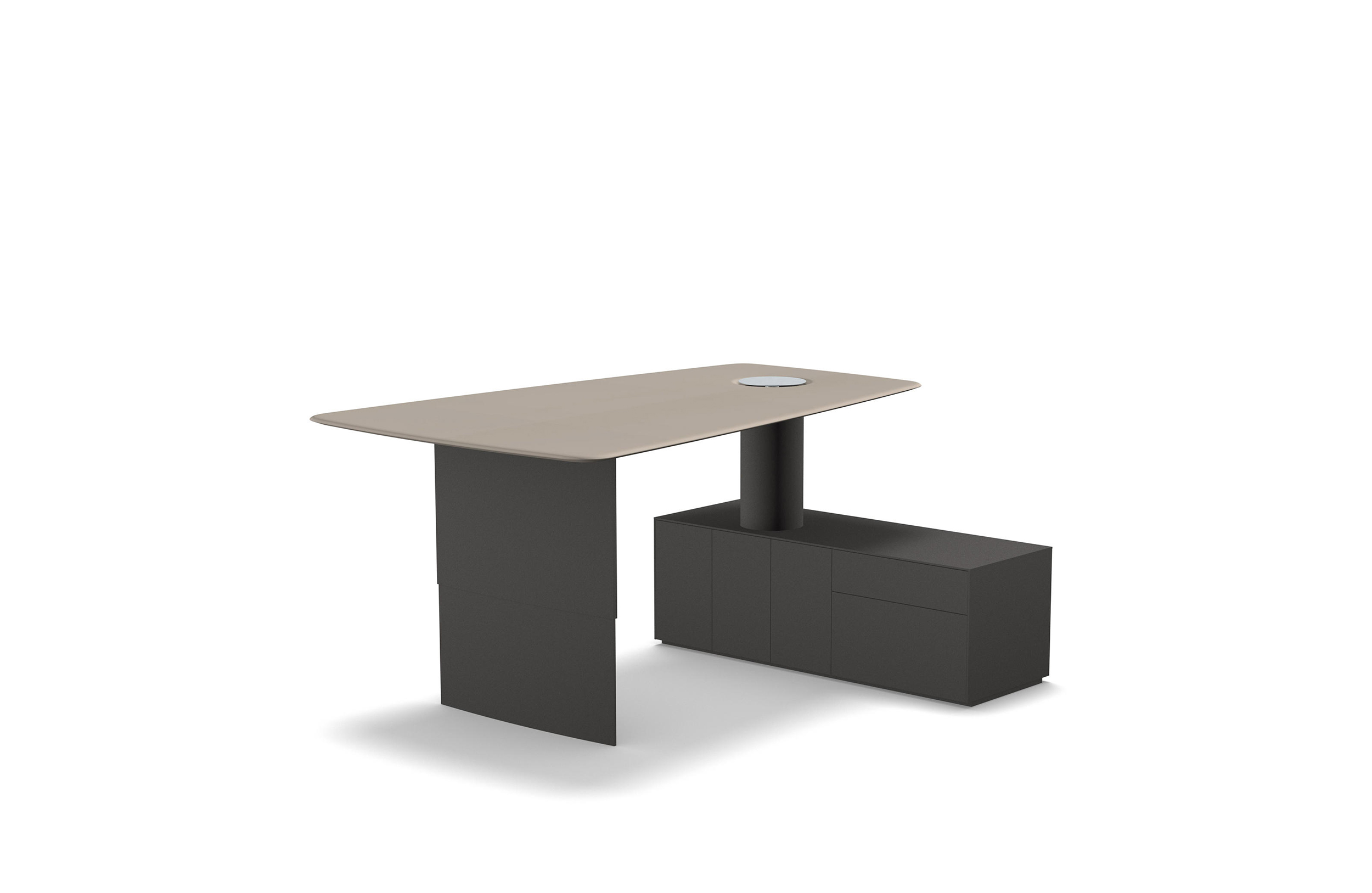 办公台|时尚大班台|办公家具|万象城(中国)家具|KEYPIECE COMMUNICATION DESK.大班台