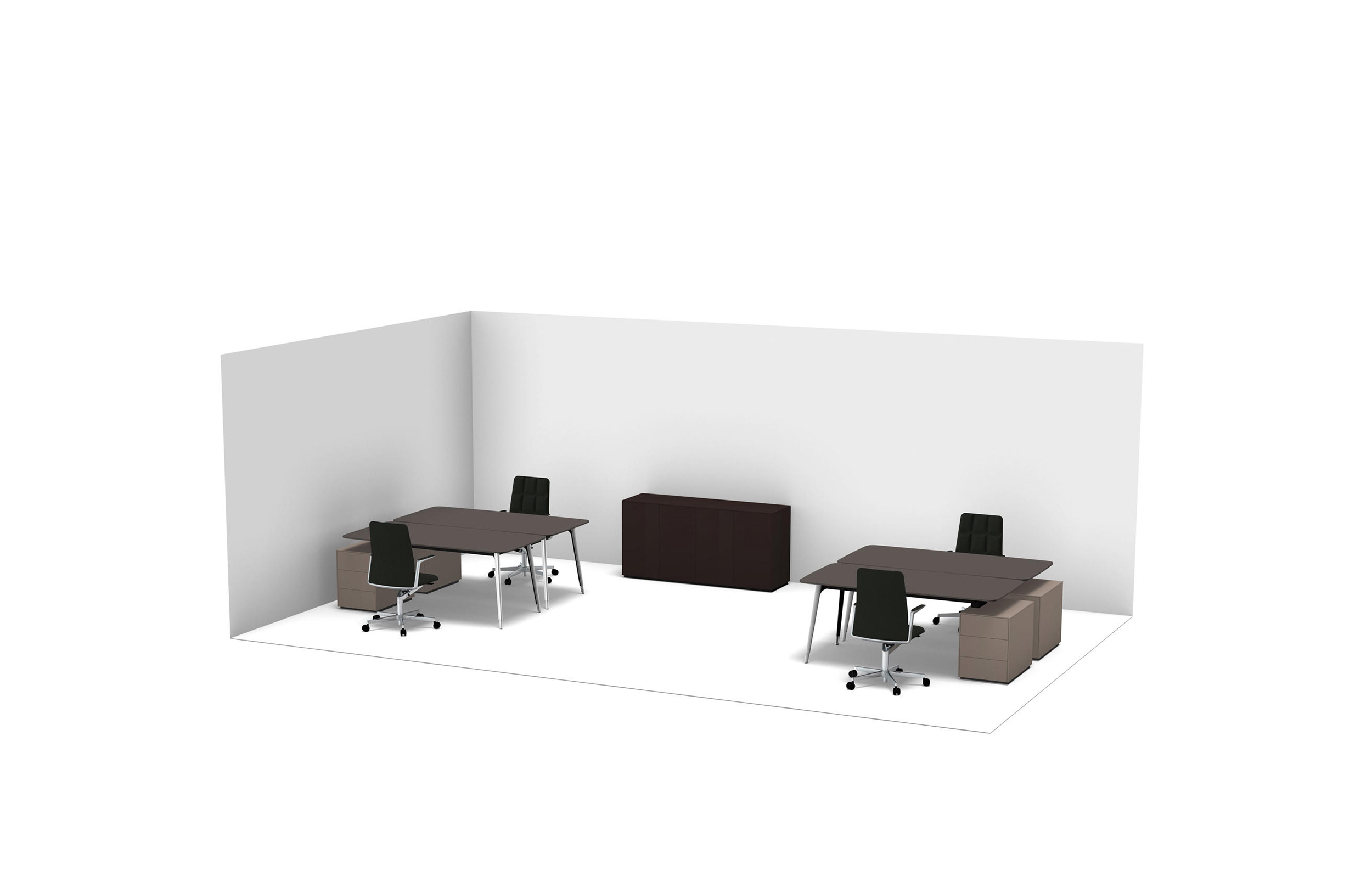 办公台|时尚中班台|办公家具|万象城(中国)家具|KEYPIECE MANAGEMENT DESK.独立班台