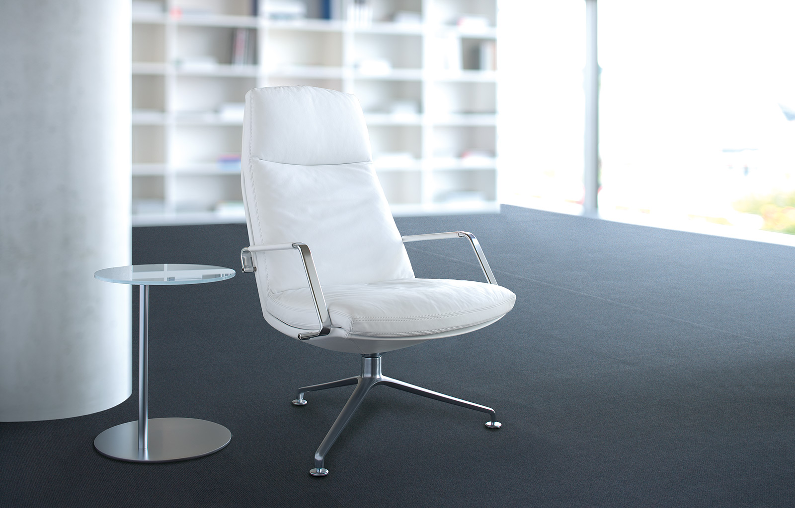 办公椅|现代真皮中班椅|办公家具|万象城(中国)家具|FK 86 Lounge.