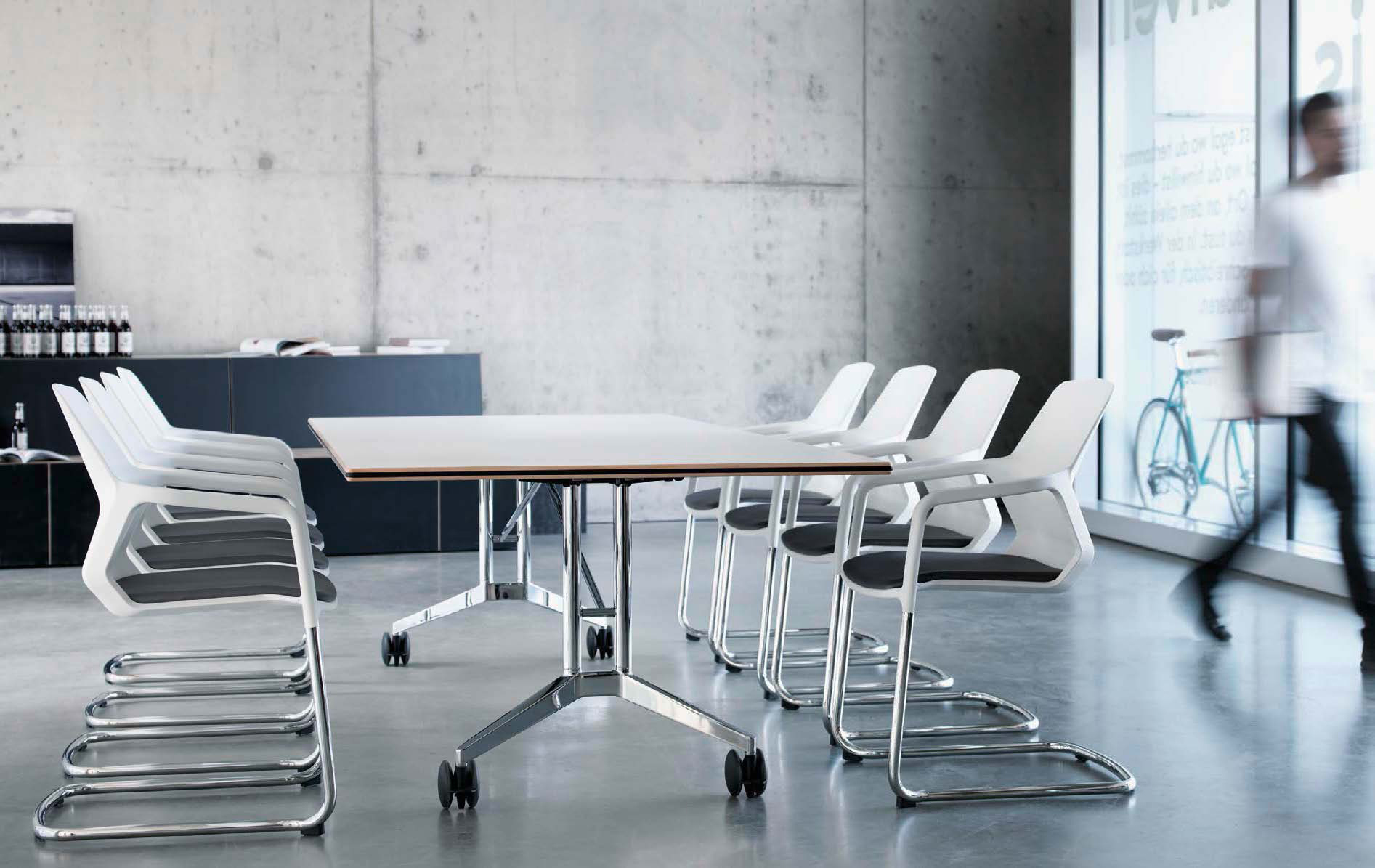 培训家具|布面培训椅|办公家具|万象城(中国)家具|现代悬臂椅